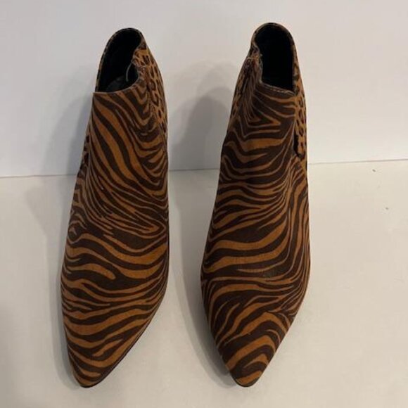 Shoedazzle Animal Print Zebra Cheetah Leopard Ankle Boots Heels Women's size 9 - Picture 11 of 11